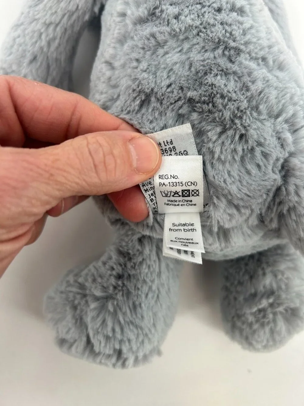 Jellycat Bashful Elephant Gray Medium 12